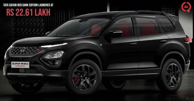 Tata Safari Red Dark Edition Launched