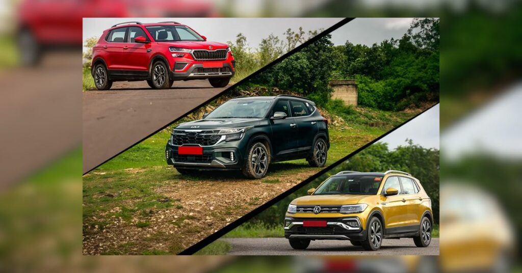 Kia Seltos VS Skoda Kushaq VS Volkswagen Taigun