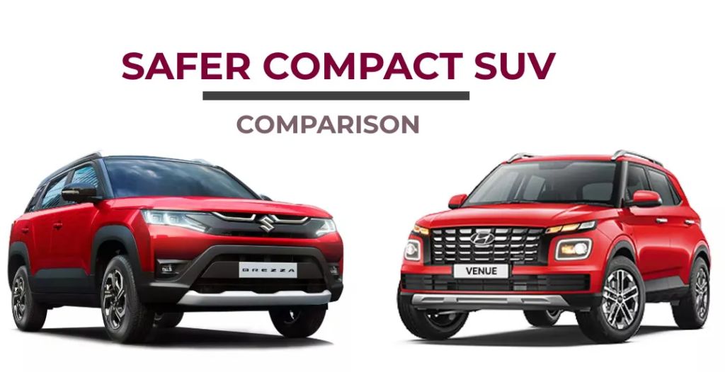 Top Safest Compact SUVs in India Maruti Suzuki Brezza vs Hyundai Venue