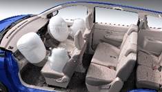 Dual front and front seat side airbags