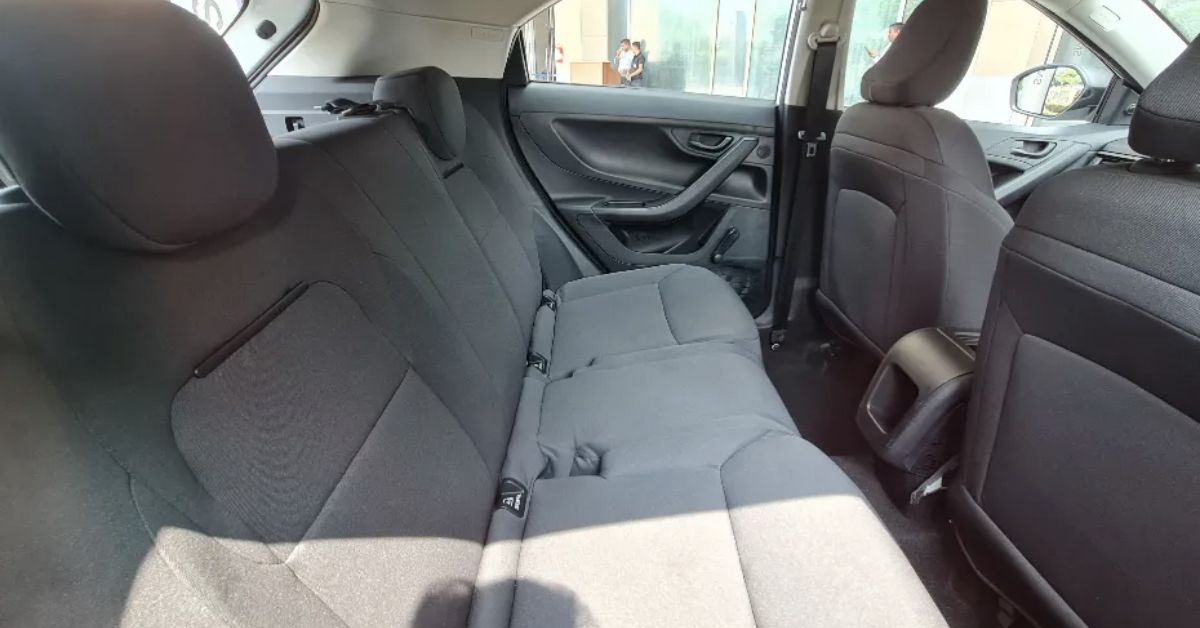 Tata Nexon Facelift Base Smart Variant Rear Seat