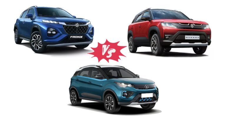 Tata Nexon vs Maruti Brezza vs Fronx