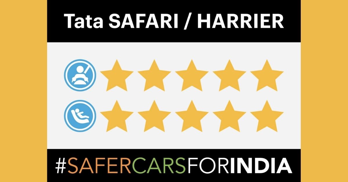 Tata Harrier and Safari Secure 5-Star Safety Rating in global ncap