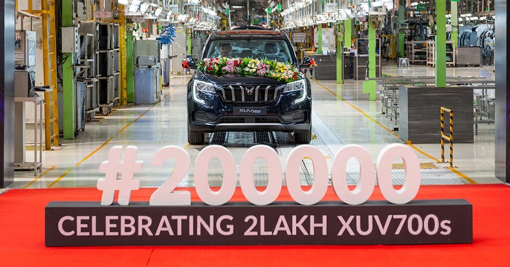 Mahindra XUV700 Crosses Two Lakh Production Milestone