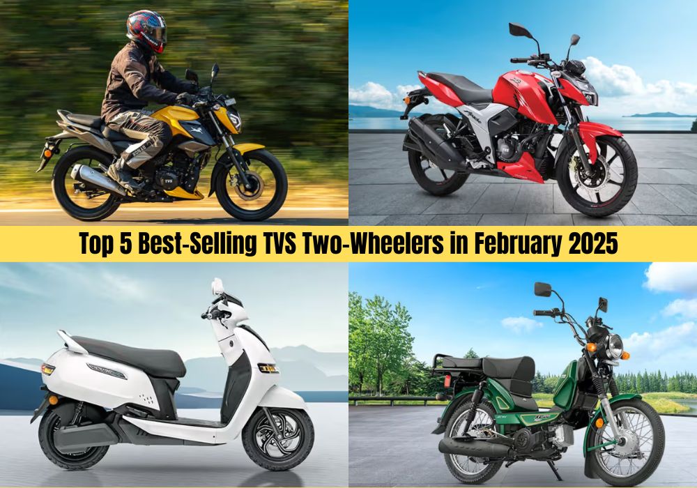 Top 5 Best-Selling TVS Two-Wheelers in February 2025