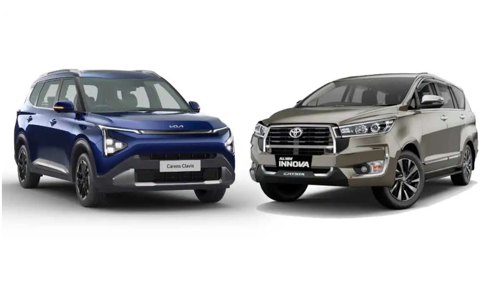 Kia Carens Clavis HTX vs Toyota Innova Crysta GX