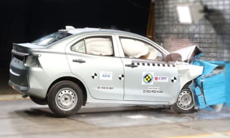 Maruti Dzire Scores 5-Star Safety Rating in Bharat NCAP Crash Tests