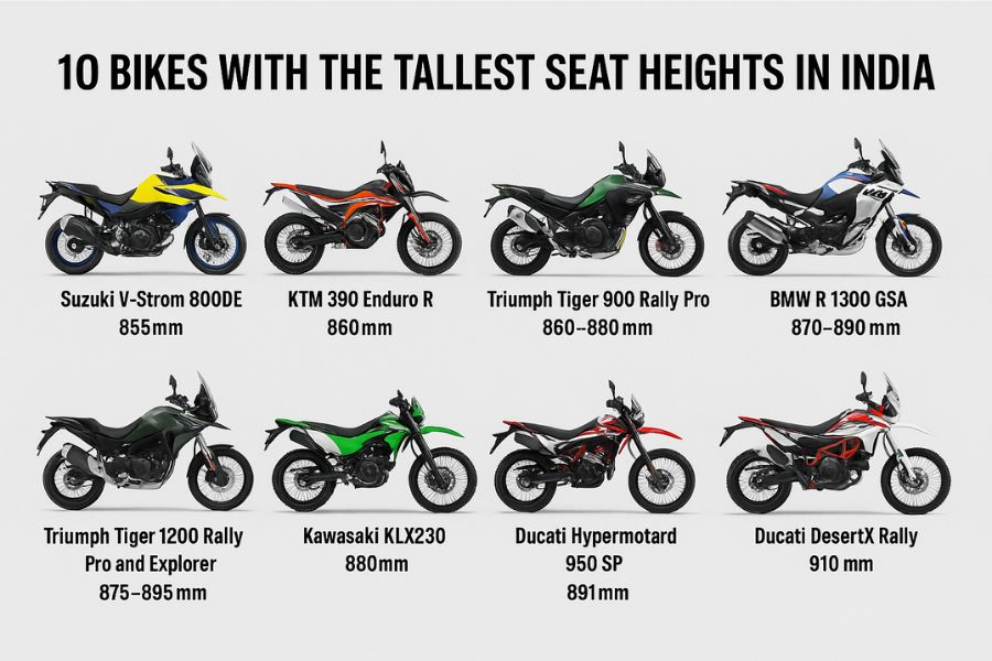 10 Tallest Seat Height Motorcycles You Can Buy in India