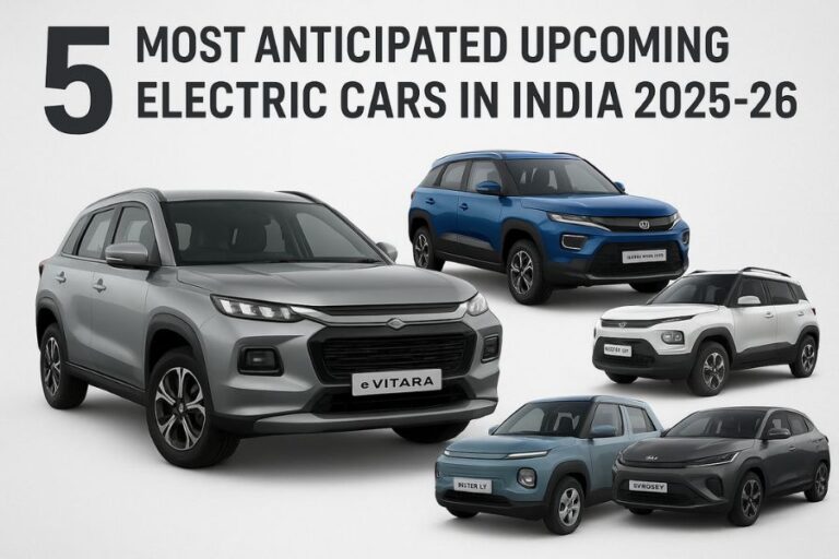 Top 5 Upcoming Electric Cars in India 2025-26