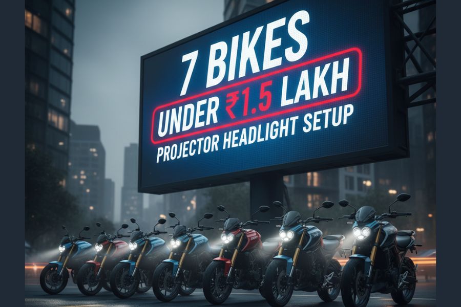 7 Bikes Under ₹1.5 Lakh That Come With a Projector Headlight Setup