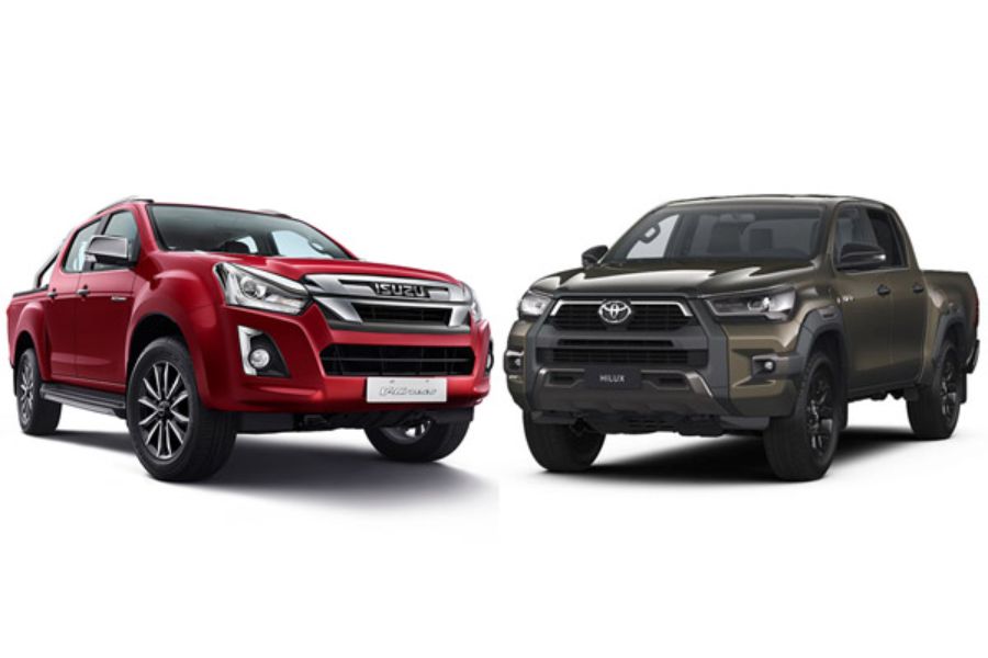 Isuzu V-Cross vs Toyota Hilux