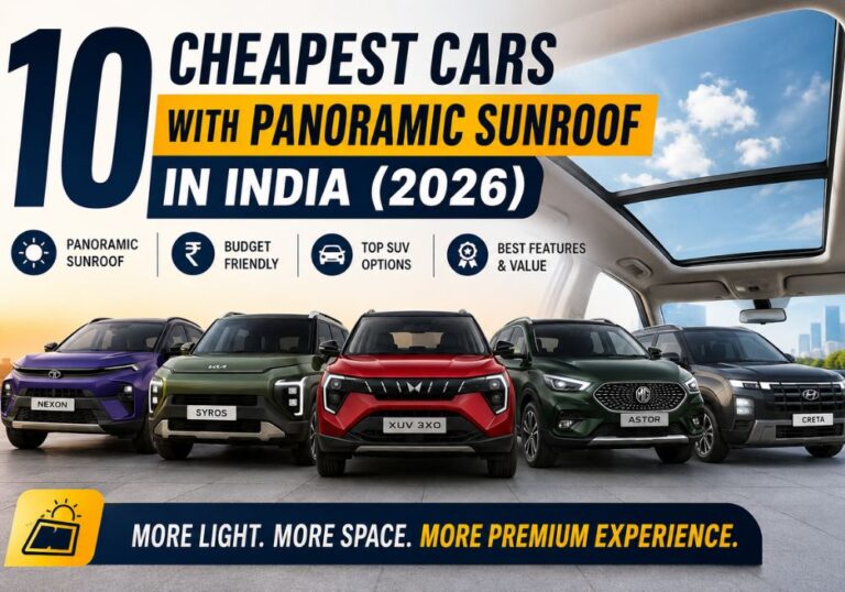 10 Most Affordable Cars with Panoramic Sunroof in India