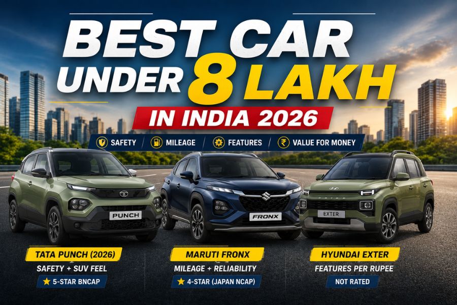 Best Car Under 8 Lakh in India 2026
