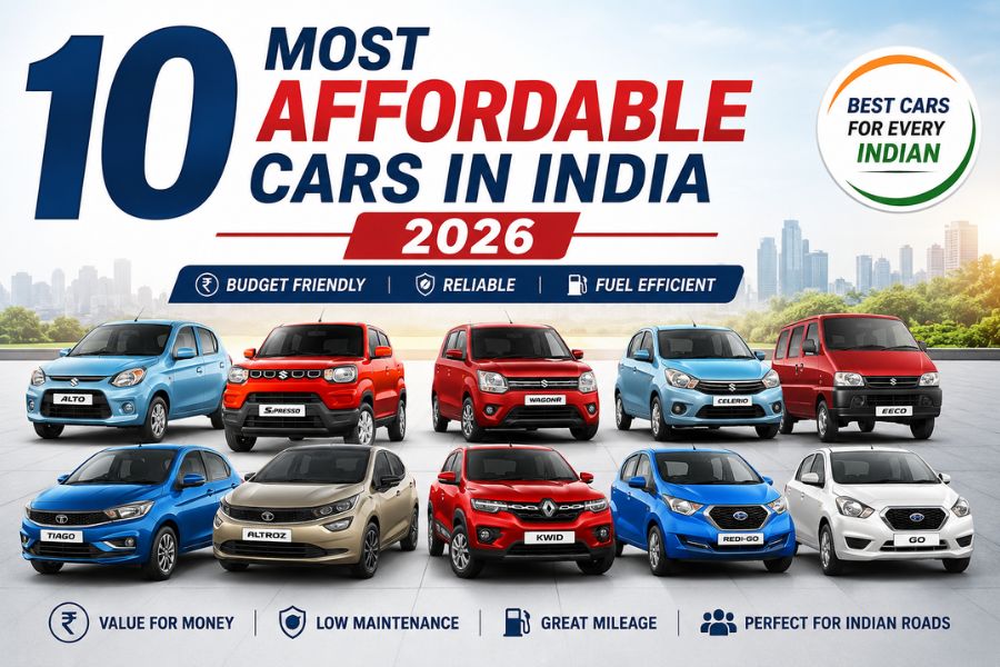 10 Most Affordable Cars on Sale in India in 2026
