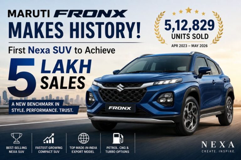 Maruti Fronx Crosses 5 Lakh Sales Milestone