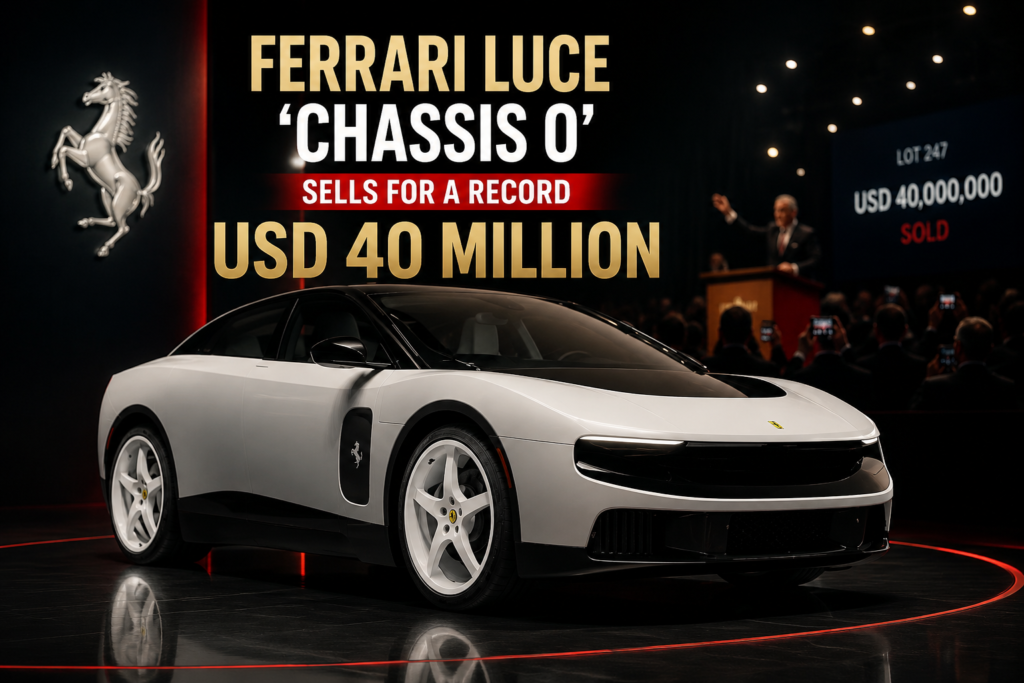 Ferrari Luce 'Chassis 0' Sells for a Record USD 40 Million